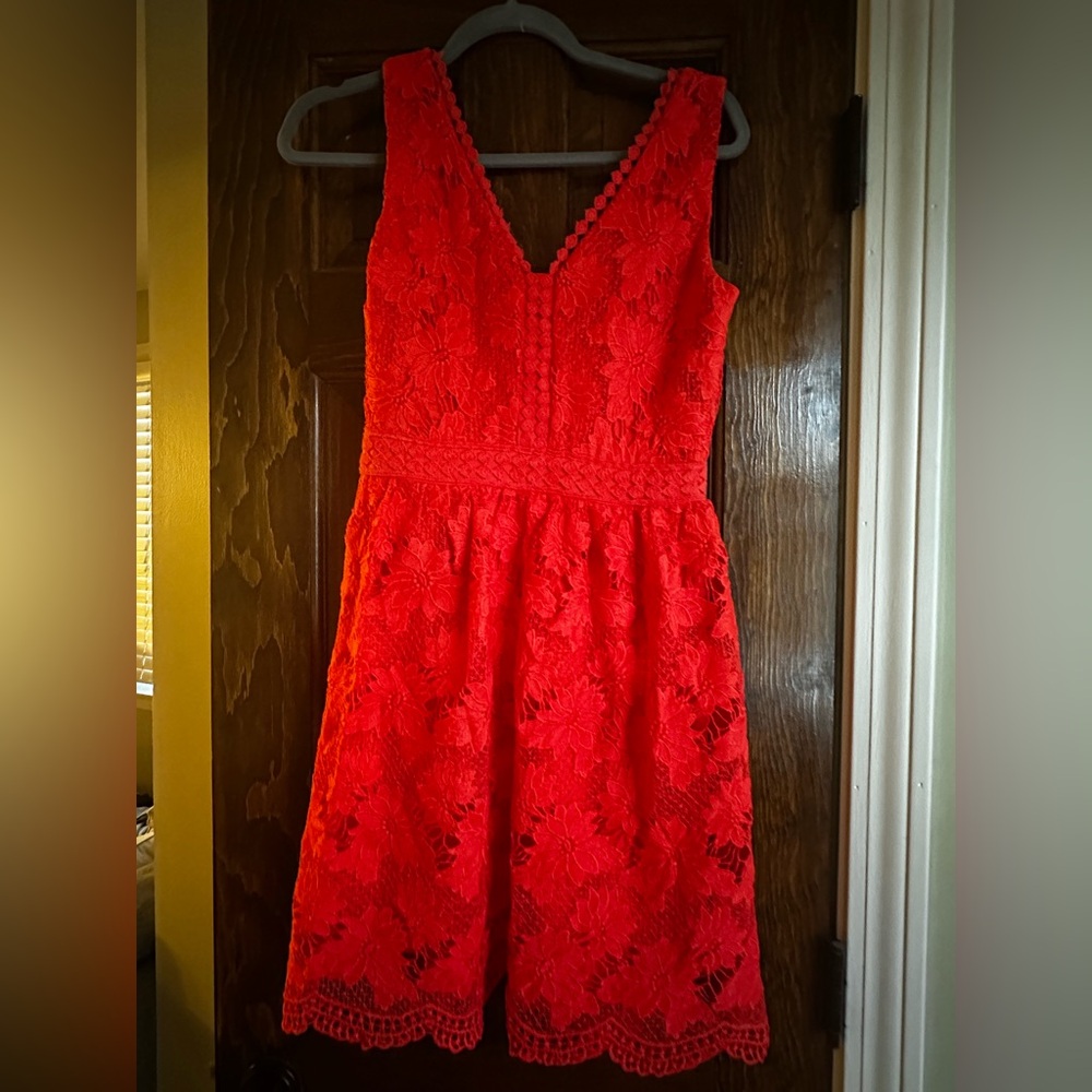Lace V-Neck Sleeveless Dress